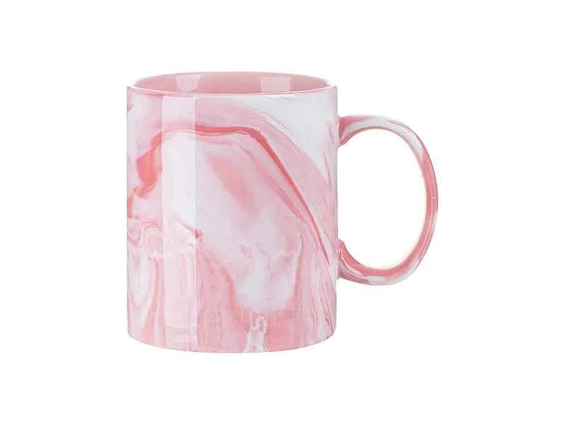 11oz Sublimation Blank Marble Mug – Pink