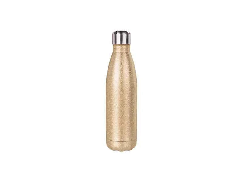 12oz / 360ml Sublimation Stainless Steel Stemless Glitter Cup – Gold with Lid | Sublimation Blank