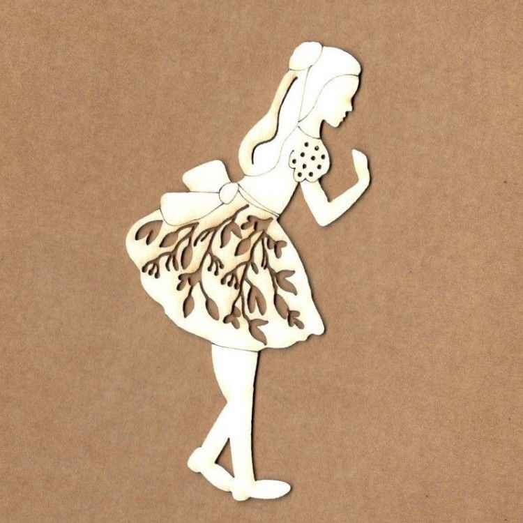 Silueta Alicia Chipboard 5 x 10,5 cm