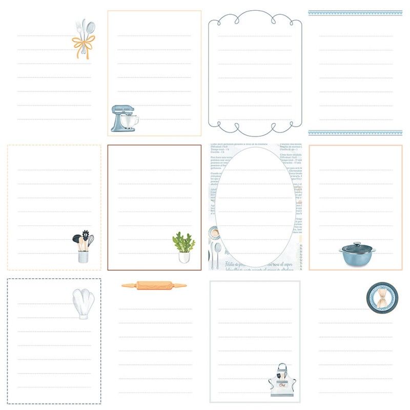 Scrapbook Paper - Grandes Platos Cards 12" x 12"