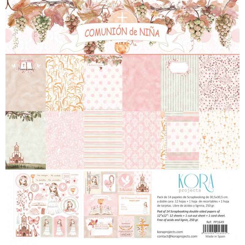 Scrapbook Paper - Pack of papers - Girl's Communion