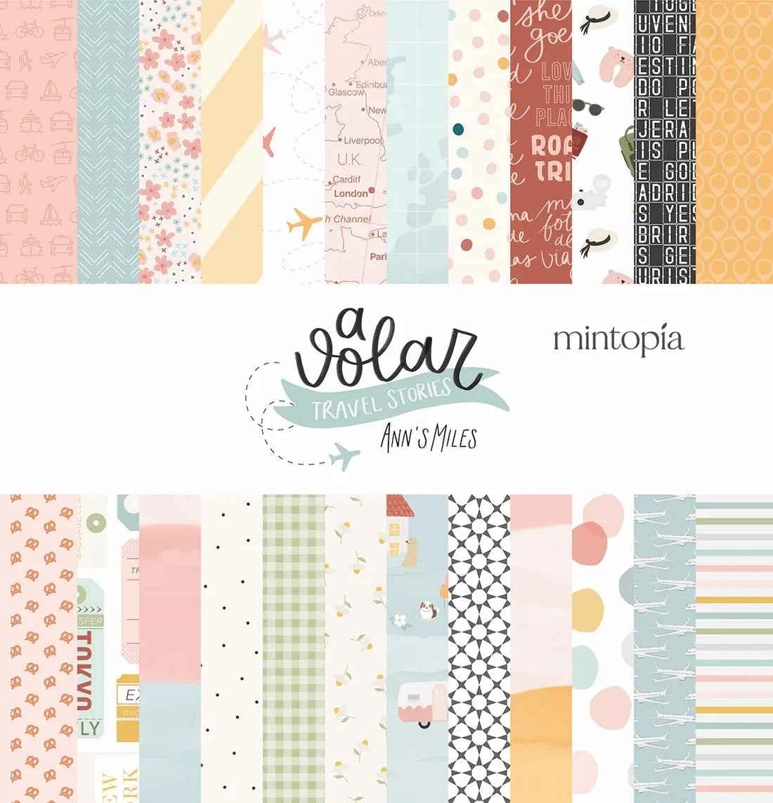 Mintopía “A Volar – Travel Stories” 12”x12” Patterned Paper Pad