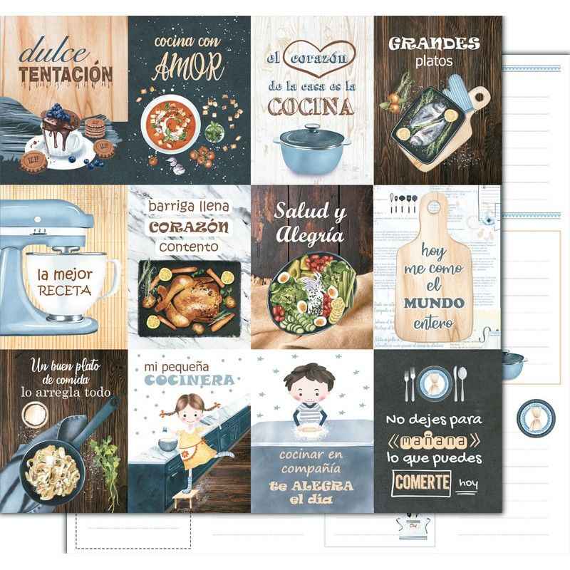 Scrapbook Paper - Grandes Platos Cards 12" x 12"