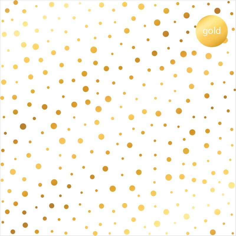 Acetato Foil Dorado – Lunares 30x30cm