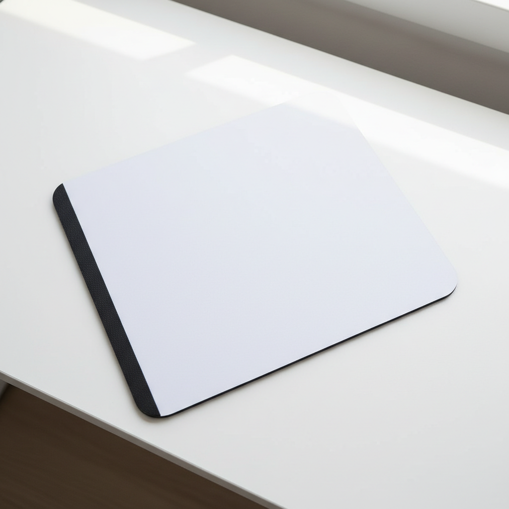 Mousepad blanco para sublimación con base de goma antideslizante