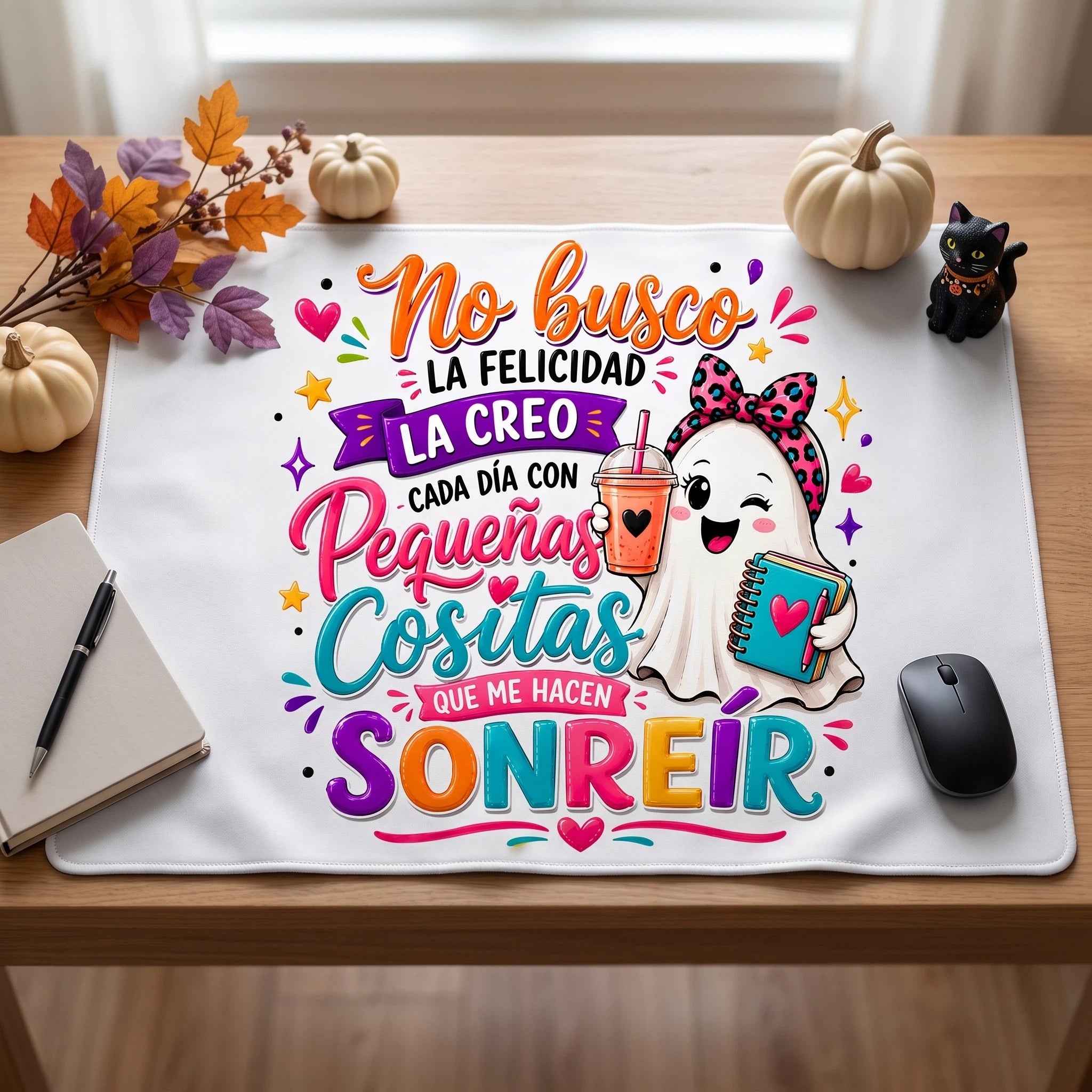 Clipart PNG No Busco La Felicidad La Creo – Fantasma Halloween Spooky Season | Descarga Digital 4500px
