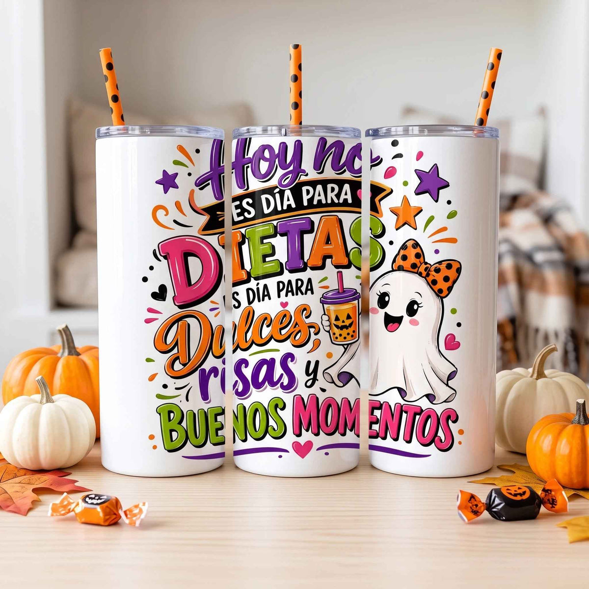 Clipart PNG Hoy No Es Día Para Dietas – Fantasma Halloween Dulces | Descarga Digital 4500px