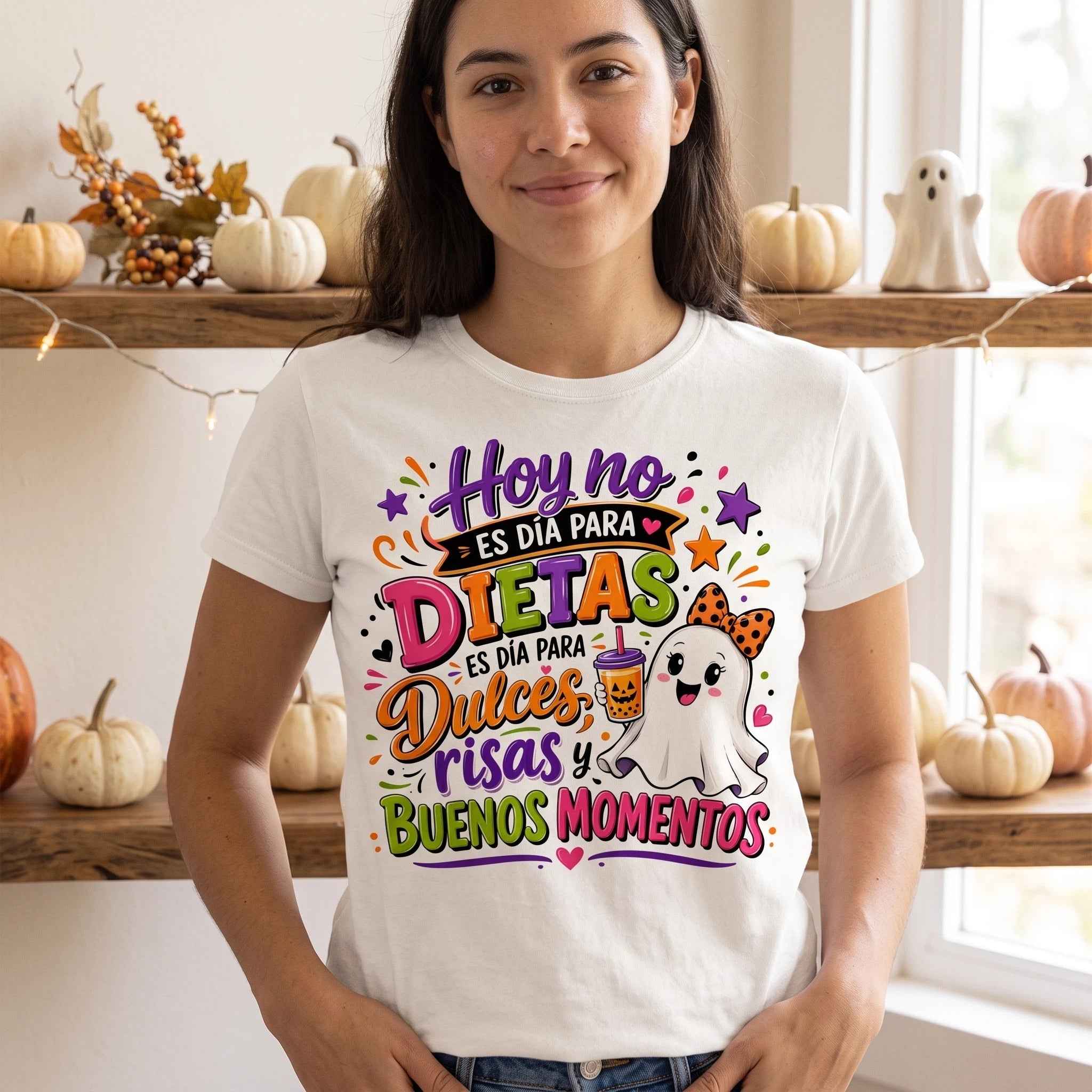 Clipart PNG Hoy No Es Día Para Dietas – Fantasma Halloween Dulces | Descarga Digital 4500px