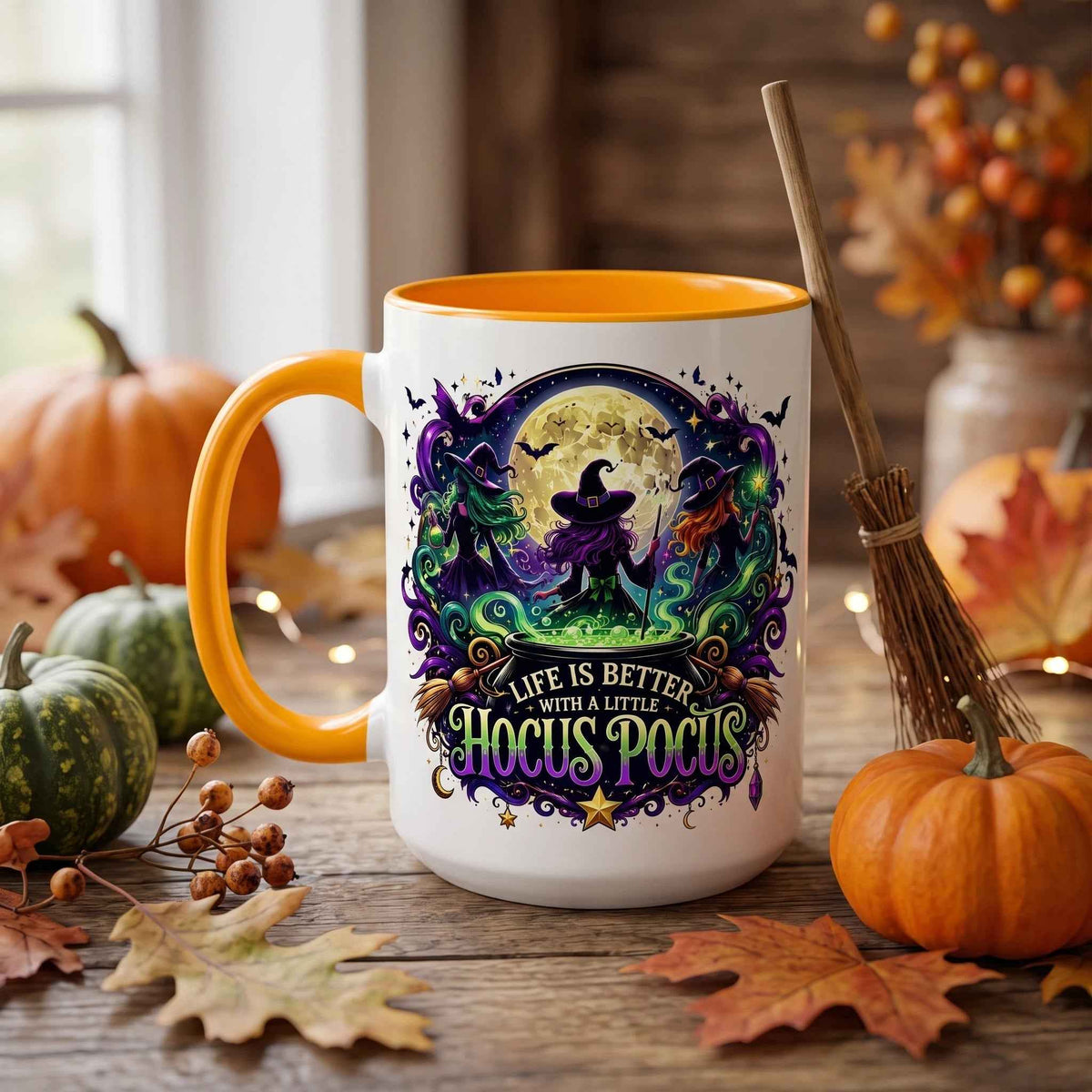 Clipart PNG Life is Better with a Little Hocus Pocus – Brujas Halloween | Descarga Digital 4500px
