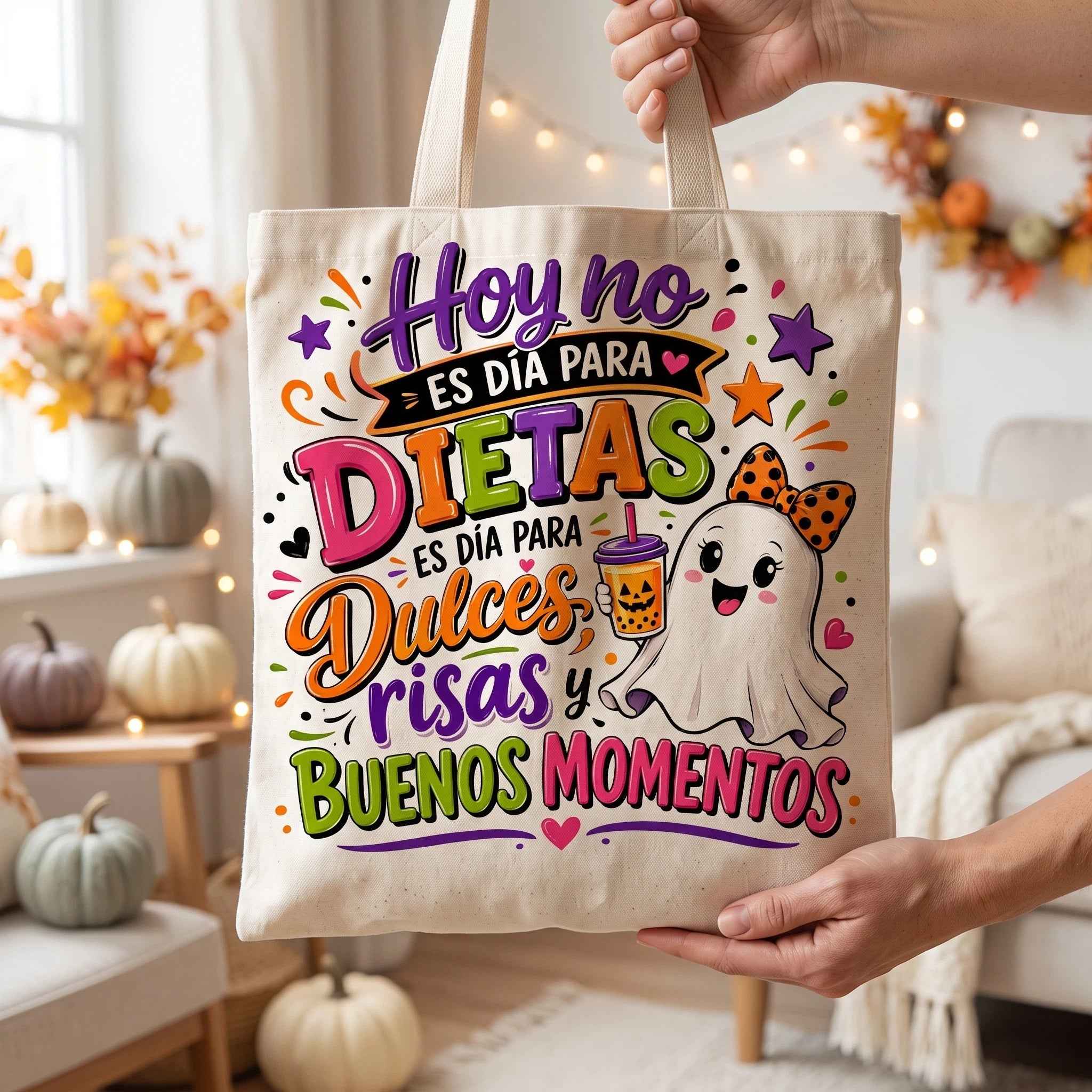 Clipart PNG Hoy No Es Día Para Dietas – Fantasma Halloween Dulces | Descarga Digital 4500px