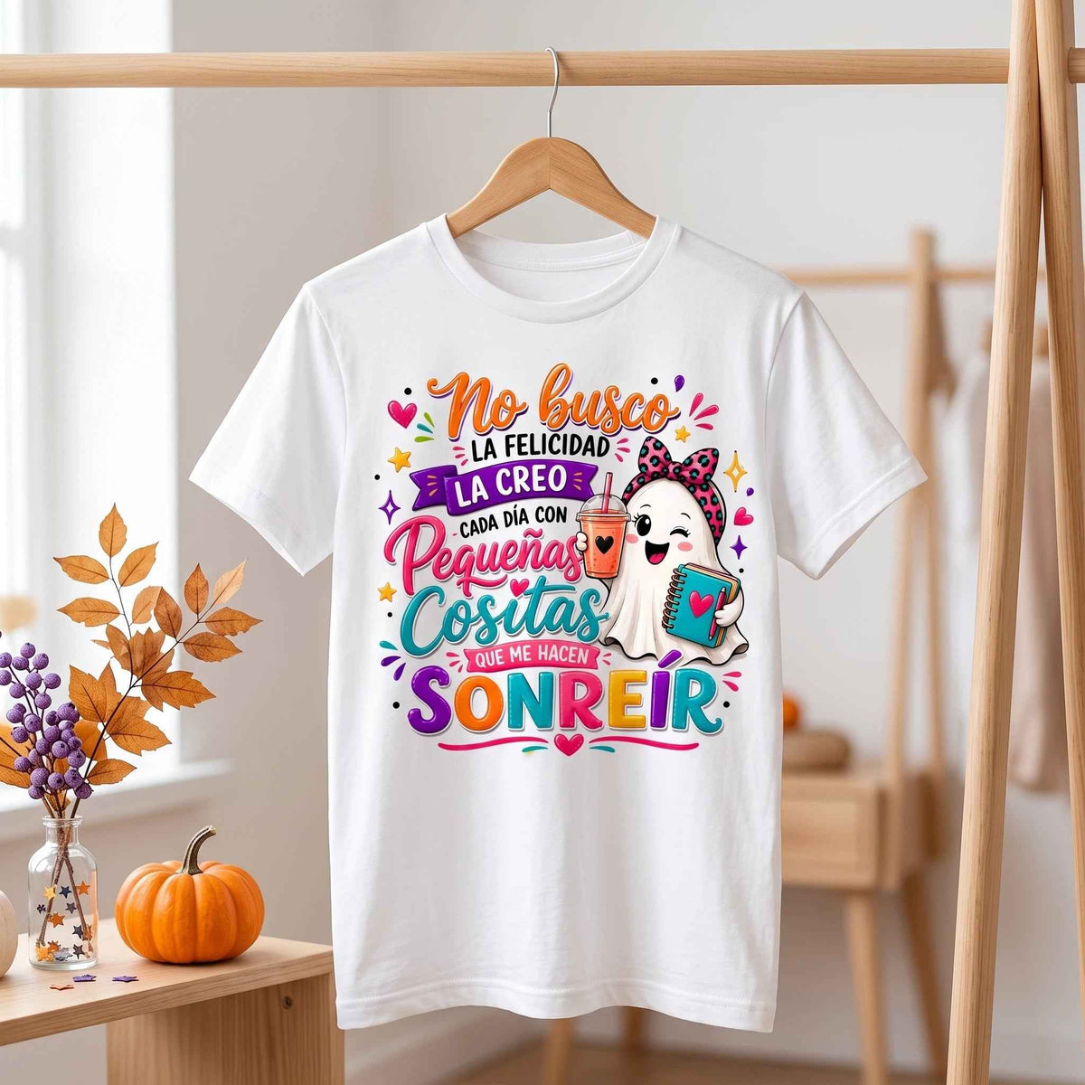 Clipart PNG No Busco La Felicidad La Creo – Fantasma Halloween Spooky Season | Descarga Digital 4500px