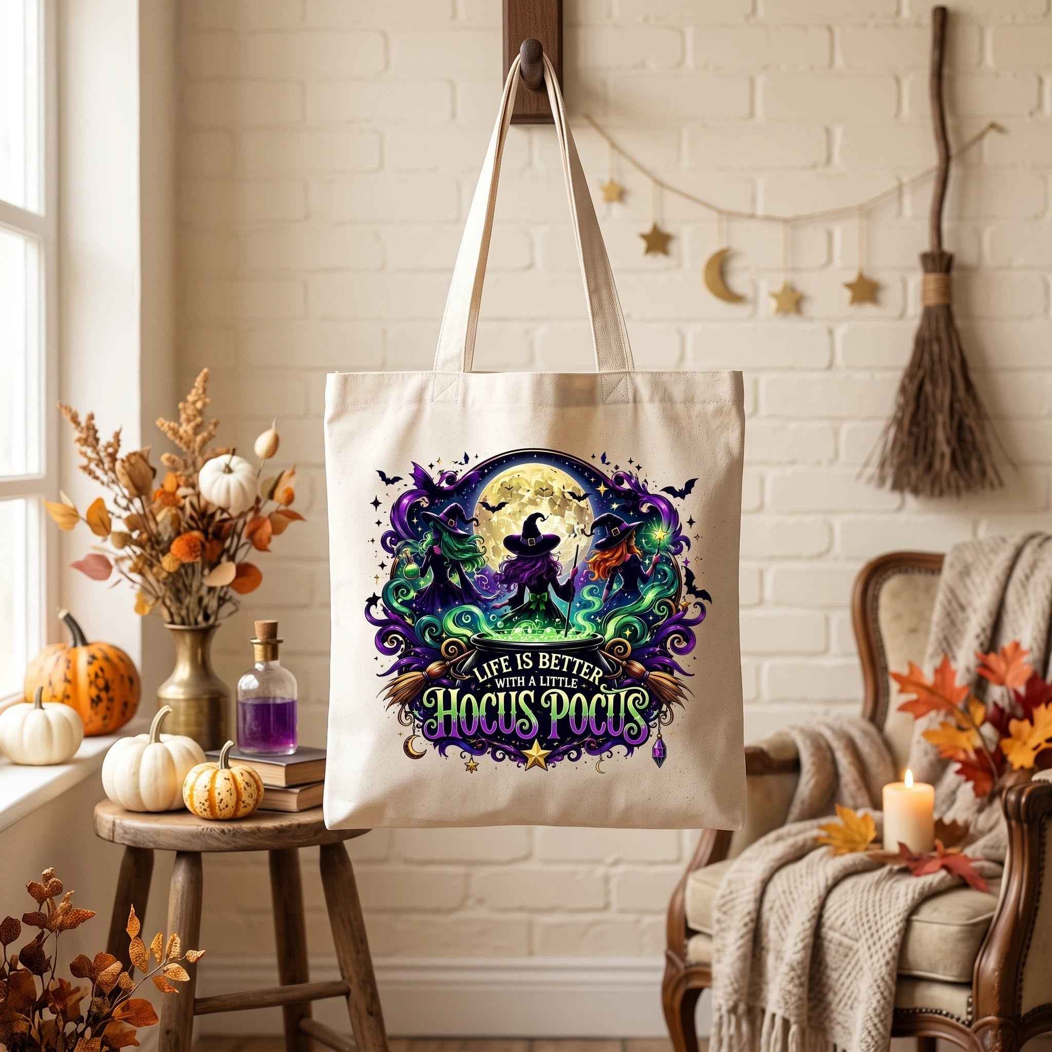 Clipart PNG Life is Better with a Little Hocus Pocus – Brujas Halloween | Descarga Digital 4500px