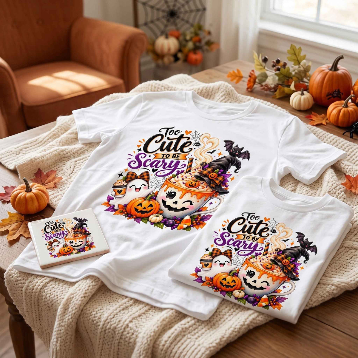 Clipart PNG Too Cute to be Scary – Fantasma Halloween | Descarga Digital 4500px