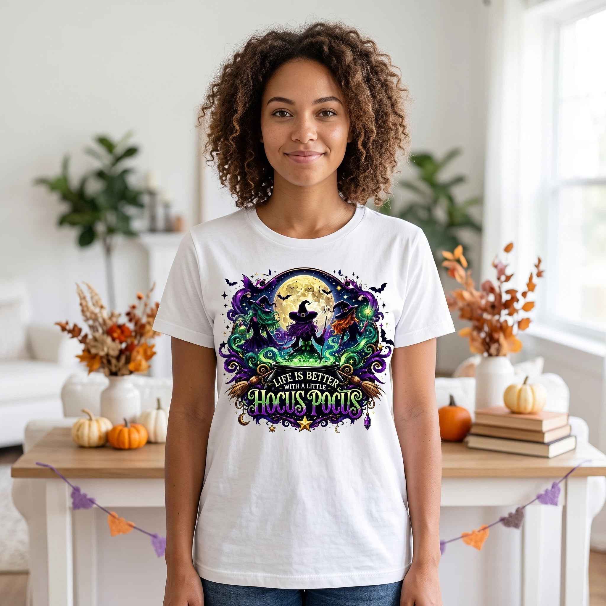 Clipart PNG Life is Better with a Little Hocus Pocus – Brujas Halloween | Descarga Digital 4500px