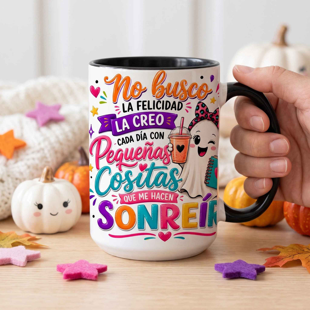 Clipart PNG No Busco La Felicidad La Creo – Fantasma Halloween Spooky Season | Descarga Digital 4500px