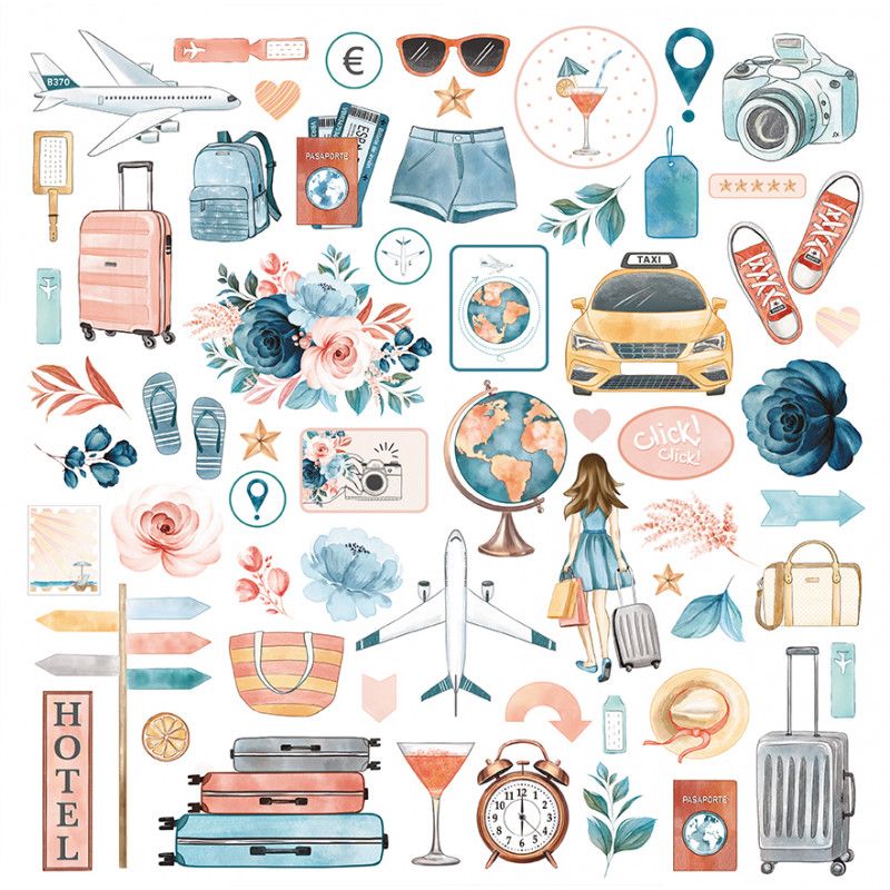 Scrapbook Paper Trotamundos -  Recortables